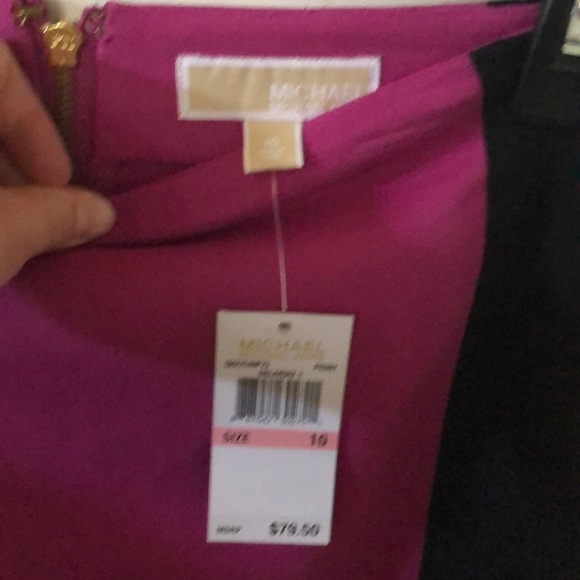 Michael Kors Skirt in Black & Peony Color Block - Picture 2 of 4